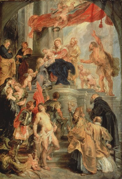 Madonna in trono con Bambino, circondata da santi da Peter Paul Rubens